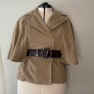 A. Byer Beige Outerwear with Satin Lining